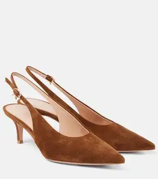 Gianvito Rossi | Robbie 55 suede slingback pumps