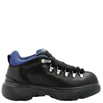 Black Leather Lace-Up Trek Boots