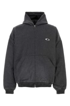 Balenciaga | Balenciaga Loop Sports Icon Embroidered Zipped Hoodie