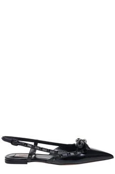 Valentino | Valentino Garavani Rockstud Pointed Tow Slingback Ballerina Shoes