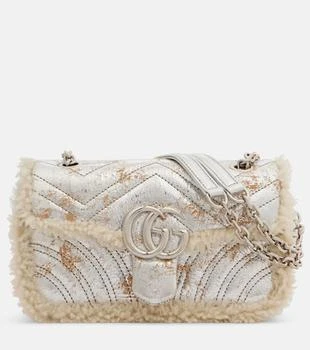 Gucci | GG Marmont Medium metallic leather shoulder bag