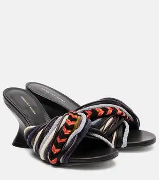 Dries Van Noten | 75 braided wedge mules
