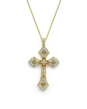 Bloomingdale's | Diamond Cross Pendant Necklace in 14K Yellow Gold, .50 tcw