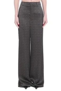 Yves Saint Laurent | Saint Laurent Medallion Mid-Rise Wide Leg Trousers