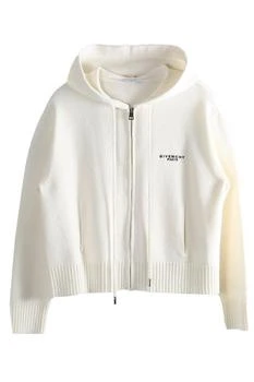 Givenchy | Givenchy Paris Signature Embroidered Zipped Hoodie