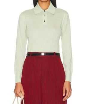 Bottega Veneta | Bottega Veneta - Fine Cashmere Crop Polo Embroidery Shirt