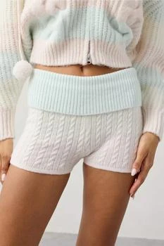 Out From Under Out From Under Cabin Cozy Cable Knit Foldover Micro Short