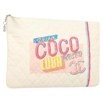 Chanel | Coco Cuba Pouch Printed Quilted Canvas Canvas Bag (Pre-Owned)