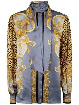 Versace | Versace Pattern-Printed Long-Sleeved Shirt