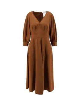 Max Mara | Max Mara Pedaggi Puff Sleeved Midi Dress