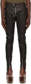 Rick Owens | Black Porterville Tight Gary Leather Trousers