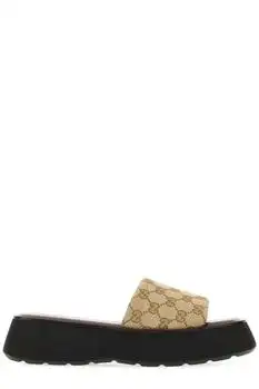 Gucci | Gucci GG Canvas Platform Slides