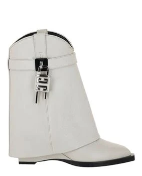 Givenchy | Shark Lock Cowboy Ankle Boots In Aged Leather