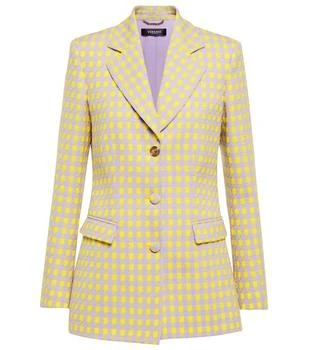 Versace | Checked virgin wool blazer
