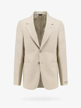 Fendi | Virgin wool blazer with logoed buttons