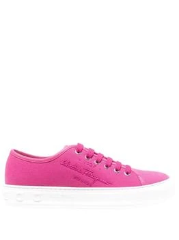 Salvatore Ferragamo | Women's Logo-Embossed Low Top Sneakers In Pink