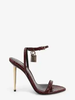 Tom Ford | Laminated leather sandals with iconic padlock