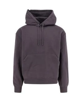 Saint Laurent Logo Embroidered Drawstring Hoodie