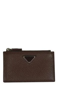 Prada | Prada Logo Plaque Zipped Wallet