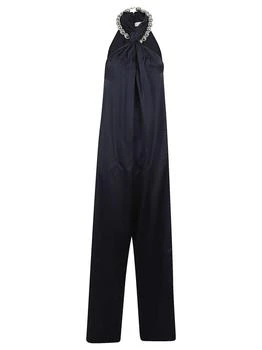 Stella McCartney | Stella McCartney Ball-Chain Halterneck Satin Jumpsuit