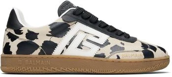 Balmain | Black
Beige Swan Leopard Print Suede Leather Sneakers