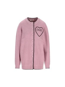 Chloé | Chloé Generous Logo Knitted Cardigan