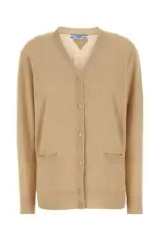 Prada | Prada Triangle-Logo V-Neck Cardigan