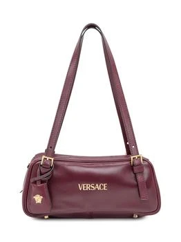 Versace | Versace Logo-Lettering Zipped Shoulder Bag