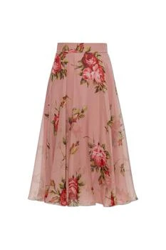 Dolce & Gabbana | Dolce & Gabbana Floral Printed Midi Skirt
