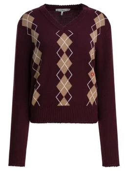 Chloé | Chloé V-Neck Argyle Knit Jumper