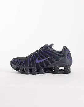 Nike Shox TL trainers in dark grey and purple