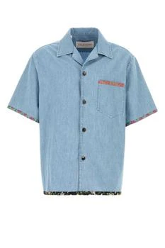 Valentino | Valentino Floral Trim Button-Up Denim Shirt