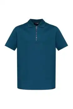 Versace | Versace Zip Detail Cotton Polo Shirt