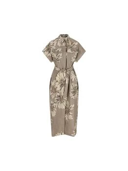 Brunello Cucinelli | Brunello Cucinelli Printed Belted Dress