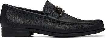 Salvatore Ferragamo | Black Gancini Ornament Loafers