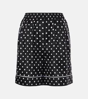 Dolce
Gabbana | Polka-dot silk twill shorts