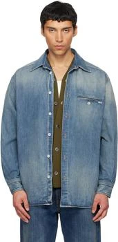 MM6 | Blue Long-Sleeved Denim Shirt