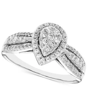 Macy's | Diamond Teardrop Cluster Ring (1/2 ct. t.w.) in 14k White Gold