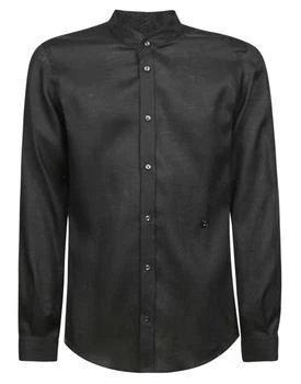 Dolce & Gabbana | Dolce & Gabbana Logo Plaque Long-Sleeved Buttoned Shirt