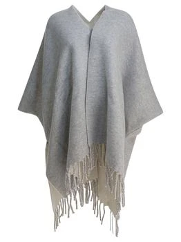 Brunello Cucinelli | Brunello Cucinelli Fringed-Edge Knitted Cape