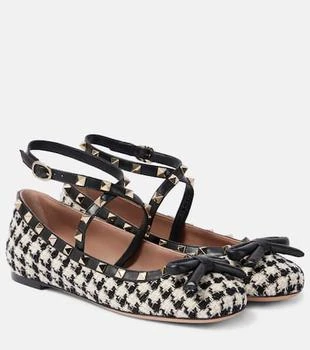 Valentino | Rockstud bouclé ballet flats