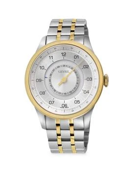 Gevril | Jones St. 45MM Two Tone Stainless Steel Bracelet Watch