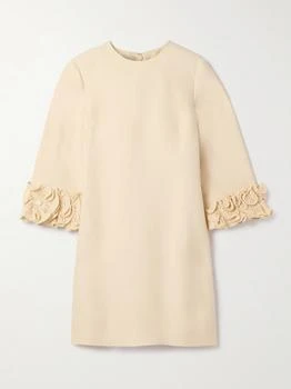 Valentino | Ruffled Wool And Silk-blend Crepe Mini Dress  - IT40