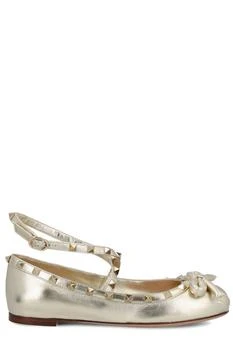 Valentino | Valentino Garavani Rockstud Bow Detailed Ballerina Shoes