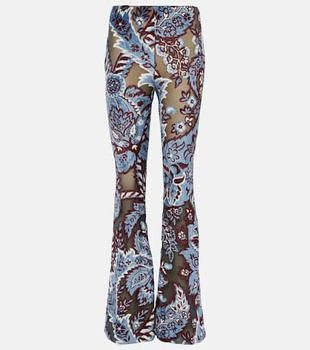 ETRO | Floral velvet jacquard flared pants