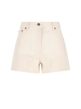 Valentino | Valentino	VGOLD Logo Patch Denim Shorts