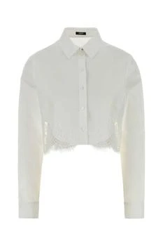 Versace | Versace Lace-Trim Long-Sleeved Shirt