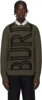 Burberry | Brown Logo Wool Sweater