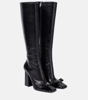 Versace | Gianni Ribbon leather knee-high boots