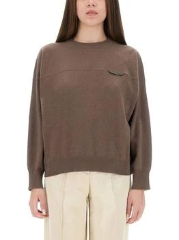 Brunello Cucinelli | Brunello Cucinelli Monile Detailed Cropped Sweater